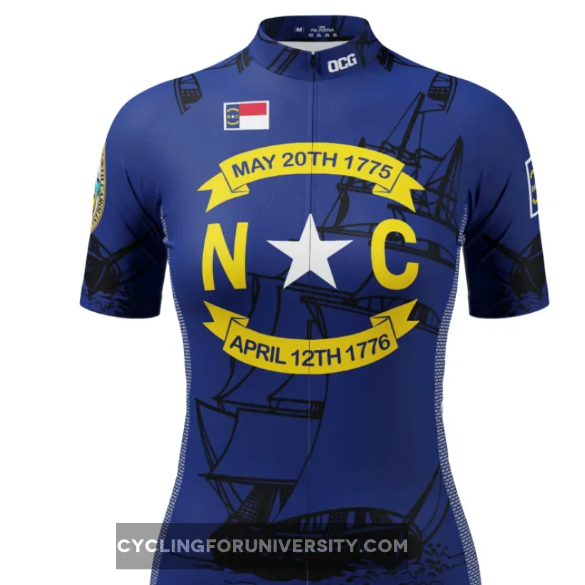 Women's North Carolina USA State Short Sleeve Cycling Jersey
