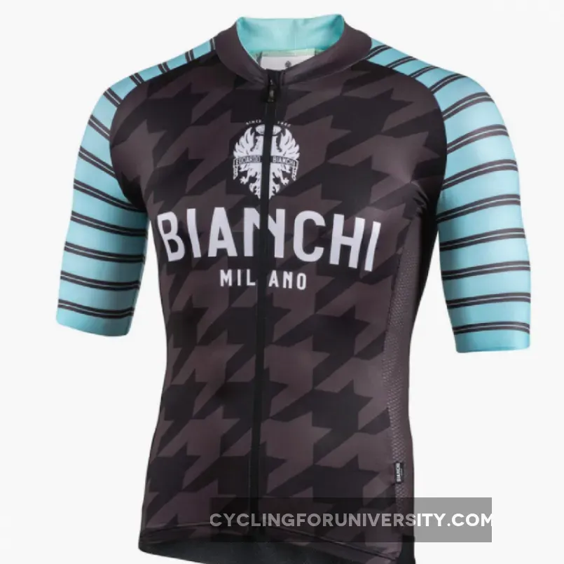 Nalini 2020 Bianchi-Milano FLUMINI Short Sleeve Full Zip Cycling Jersey