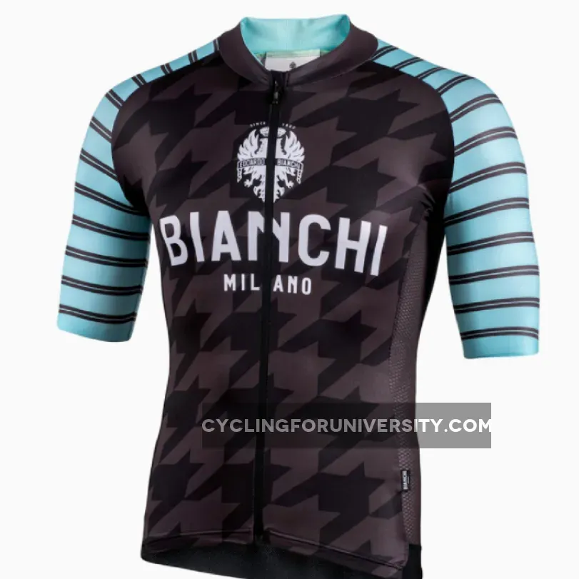 Nalini 2020 Bianchi-Milano FLUMINI Short Sleeve Full Zip Cycling Jersey