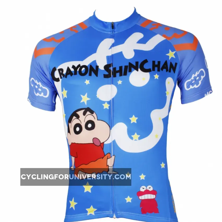 Man's Short-sleeve Cycling Jersey Jacket T-shirt Summer Spring Autumn Clothes Sportswear Cartoon World Crayon Shin-chan NO.534