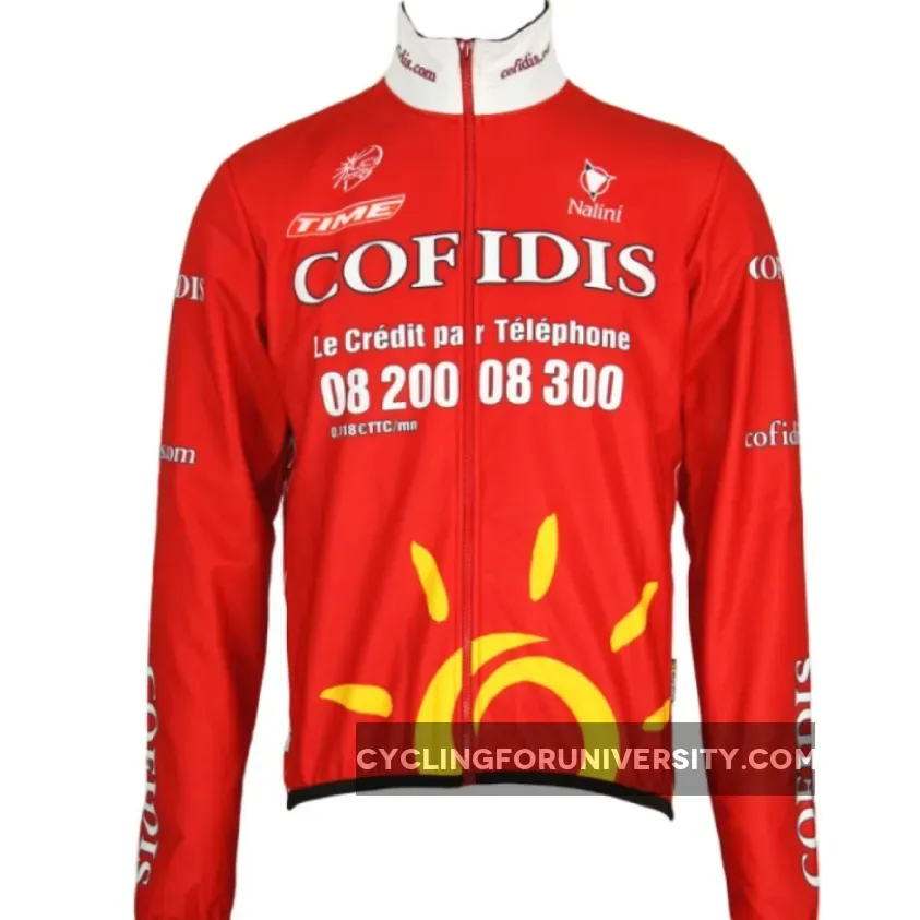 Cofidis 2008 - Radsport-Profi-Team-Winter fleece long sleeve jersey jacket