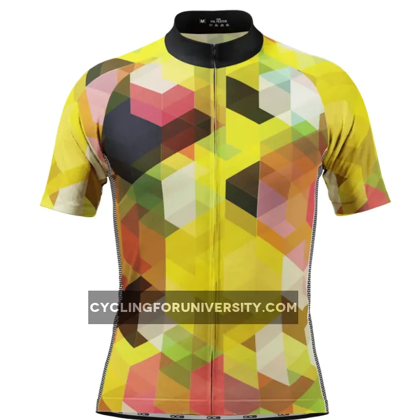 Men's Mosaic Short Sleeve Cycling Jersey For Sale