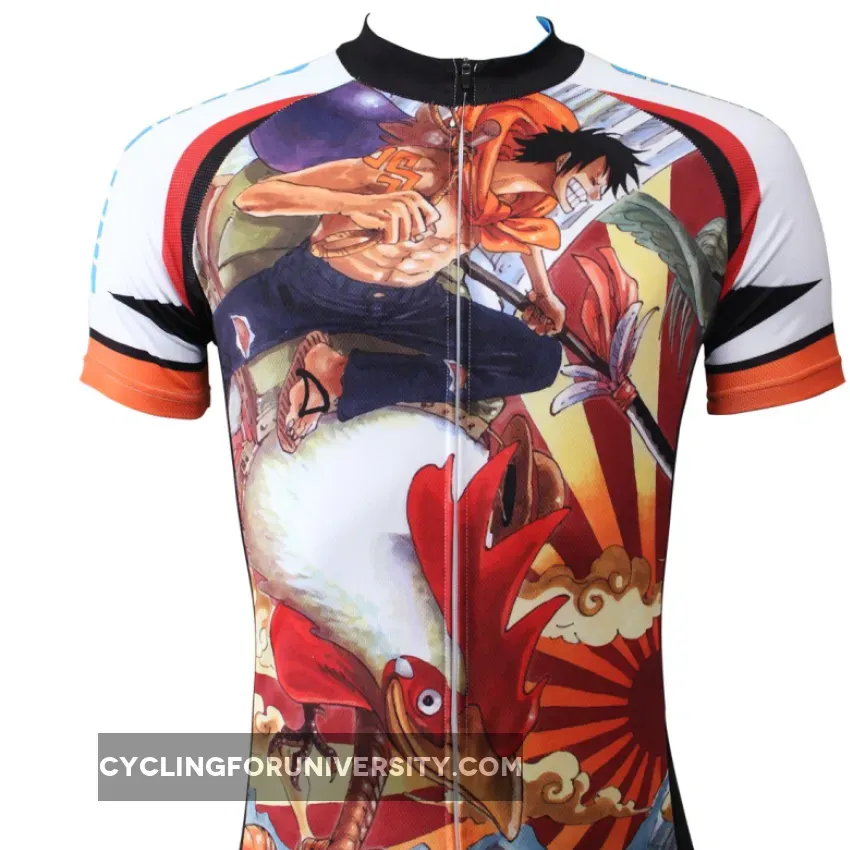ONE PIECE Members Rooster Pirates Strong World Men's Cycling Jersey Team Leisure Jacket T-shirt Summer Spring Autumn Clothes Sportswear Anime Luffy/Nami/Brook/Chopper/Zoro/Sanji/Franky NO.359
