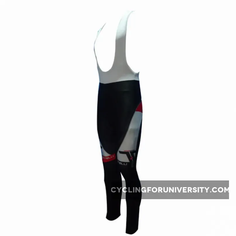 New 2012 CASTELLI WHITE-BLACK Cycling bib pants