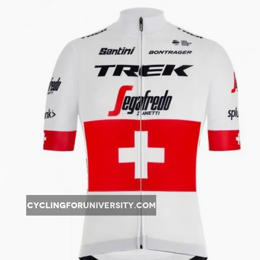 2019 TREK - SEGAFREDO swiss champion Short Sleeve cycling Jersey bike clothing Cycle apparel Shirt