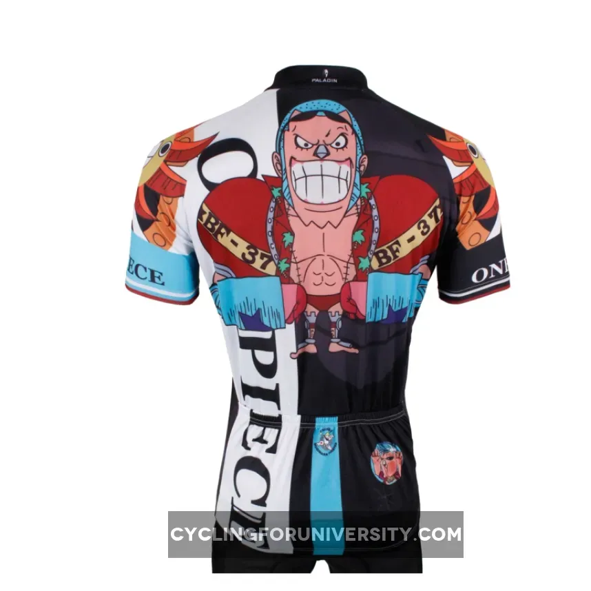 ONE PIECE Series Pirates Cola-powered Cyborg Franky Straw Hat Pirates Men's Cycling Jersey Team Leisure Jacket T-shirt Summer Spring Autumn Clothes Sportswear Anime Animation Manga NO.404