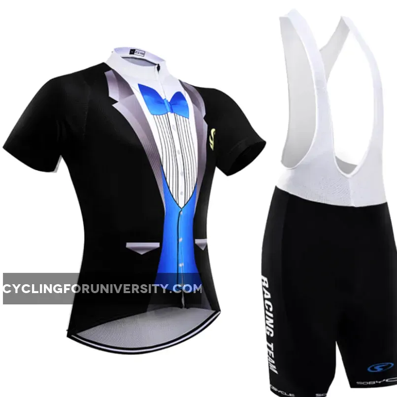 Men's Tuxedo Cycling Kit Blue Black New Releases