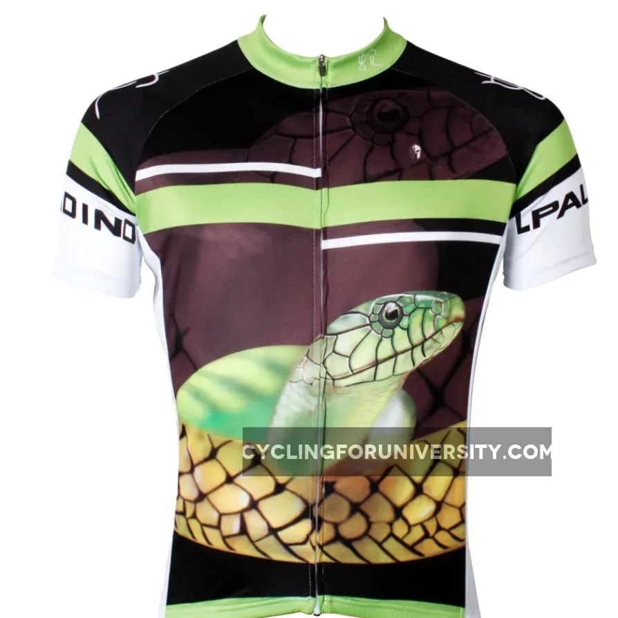 Snake Men's Short-Sleeve Green&Black Cycling Jersey NO.559