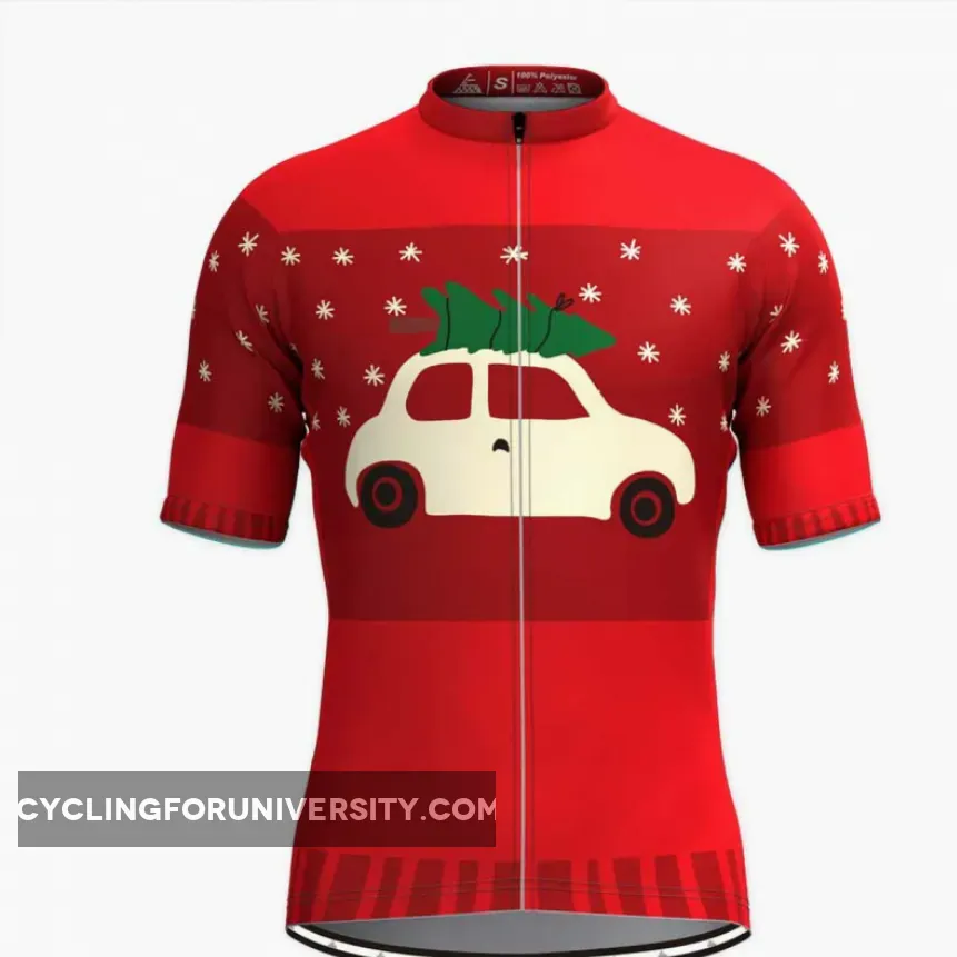 Christmas Tree Ugly Sweater Cycling Jersey Red To Buy