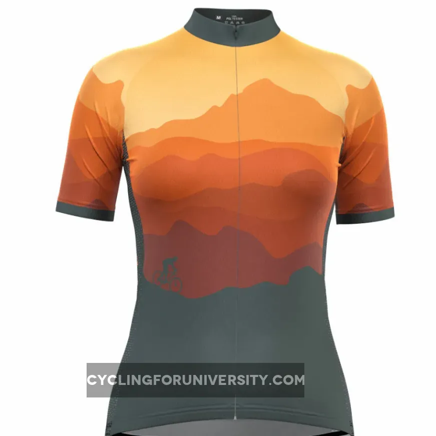 Women's Ride Free Sunset Short Sleeve Cycling Jersey Outlet