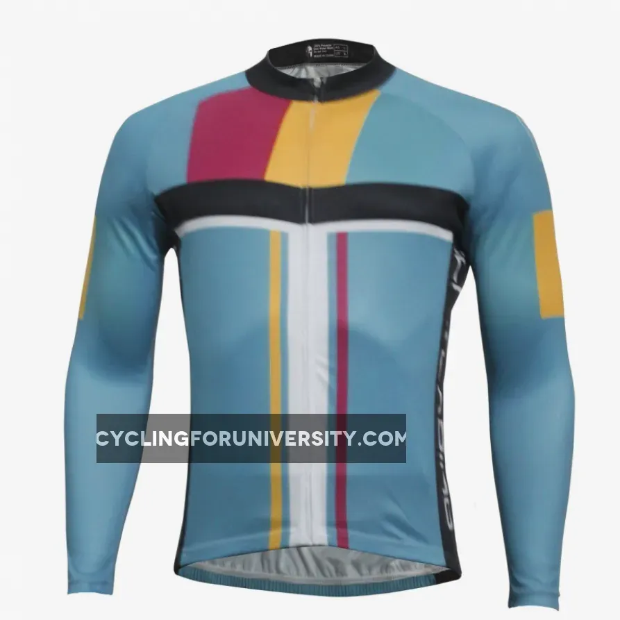 Men's Comfortable Breathable Long-sleeve Blue Cycling Jersey Outdoor Sportswear Leisure Biking Shirt Fall/Autumn Bicycle clothing NO.763