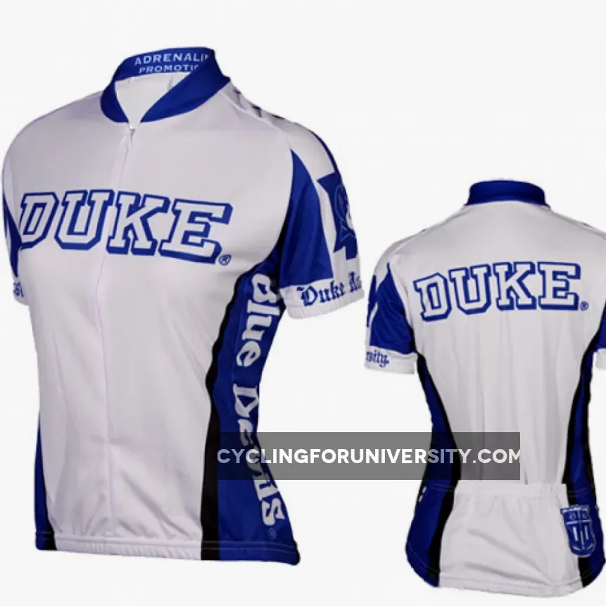Duke University Blue Devils White Cycling Jersey Duke Cycling Jersey