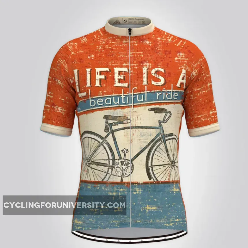 Life Is A Beautiful Ride Men's Cycling Jersey Brand New