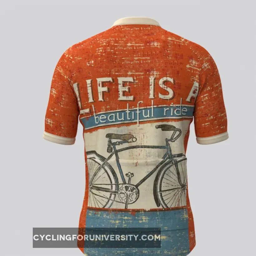 Life Is A Beautiful Ride Men's Cycling Jersey Brand New
