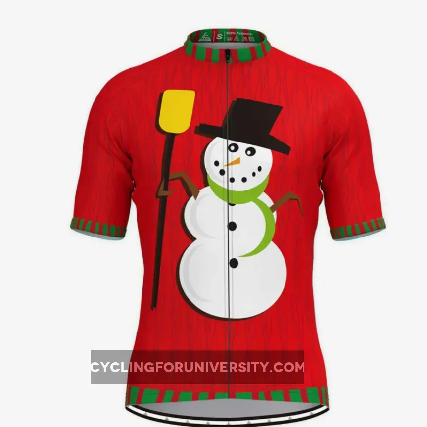 Ugly Christmas Sweater Themed Cycling Jersey-Snowman