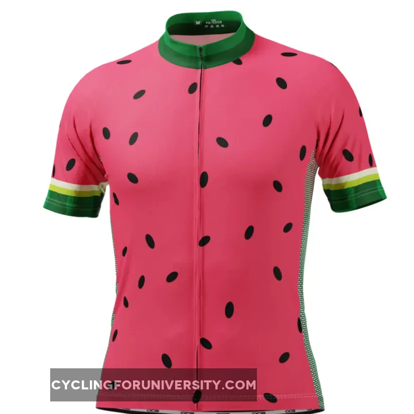 Men's Watermelon Fruit Short Sleeve Cycling Jersey / Watermelon Men