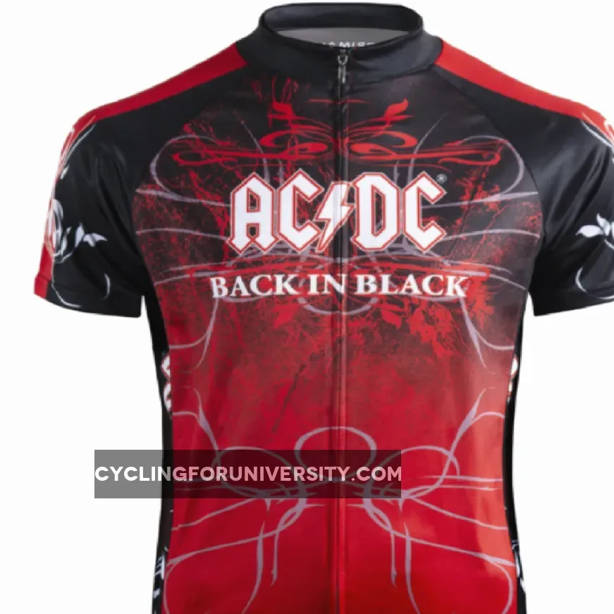 Primal Wear AC/DC Back In Black Men's Sport Cut Cycling Jersey / Dc Cycling Jersey ACB1J20M_M
