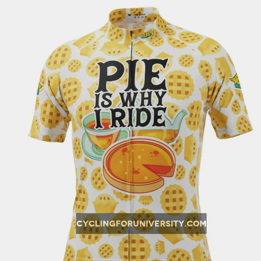 Men's Pie is Why I Ride Short Sleeve Cycling Jersey