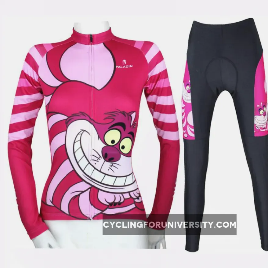 Big Mouth Cat Grinning Women's Long/Short-sleeve Cycling Jersey/Suit Kit No.100