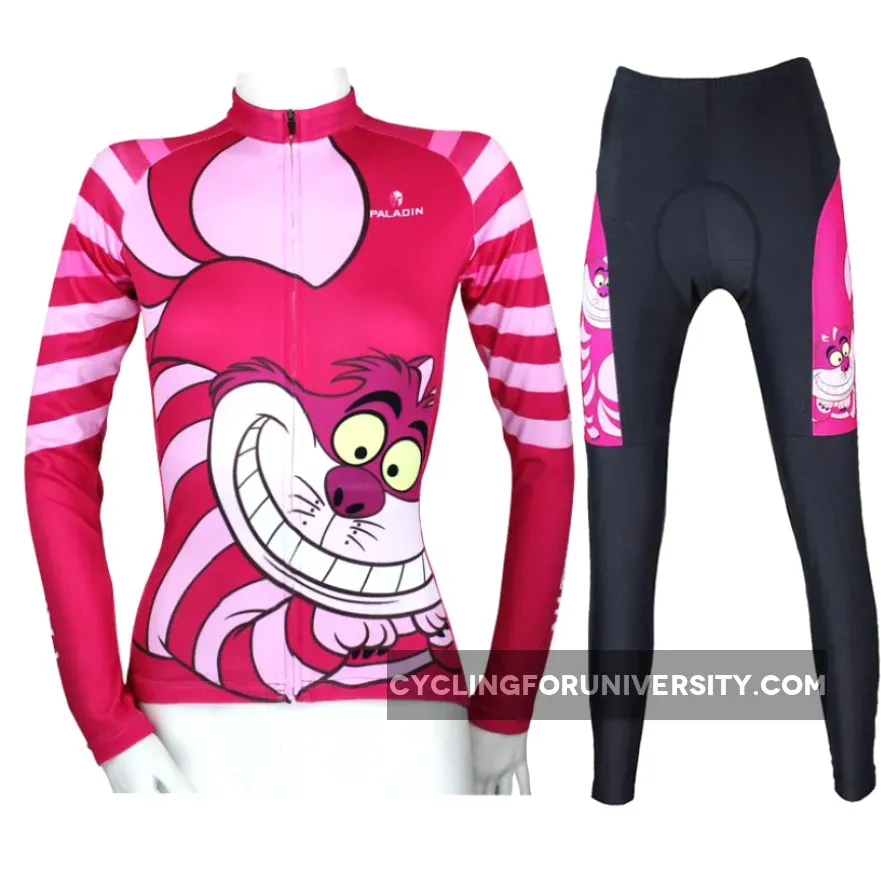 Big Mouth Cat Grinning Women's Long/Short-sleeve Cycling Jersey/Suit Kit No.100