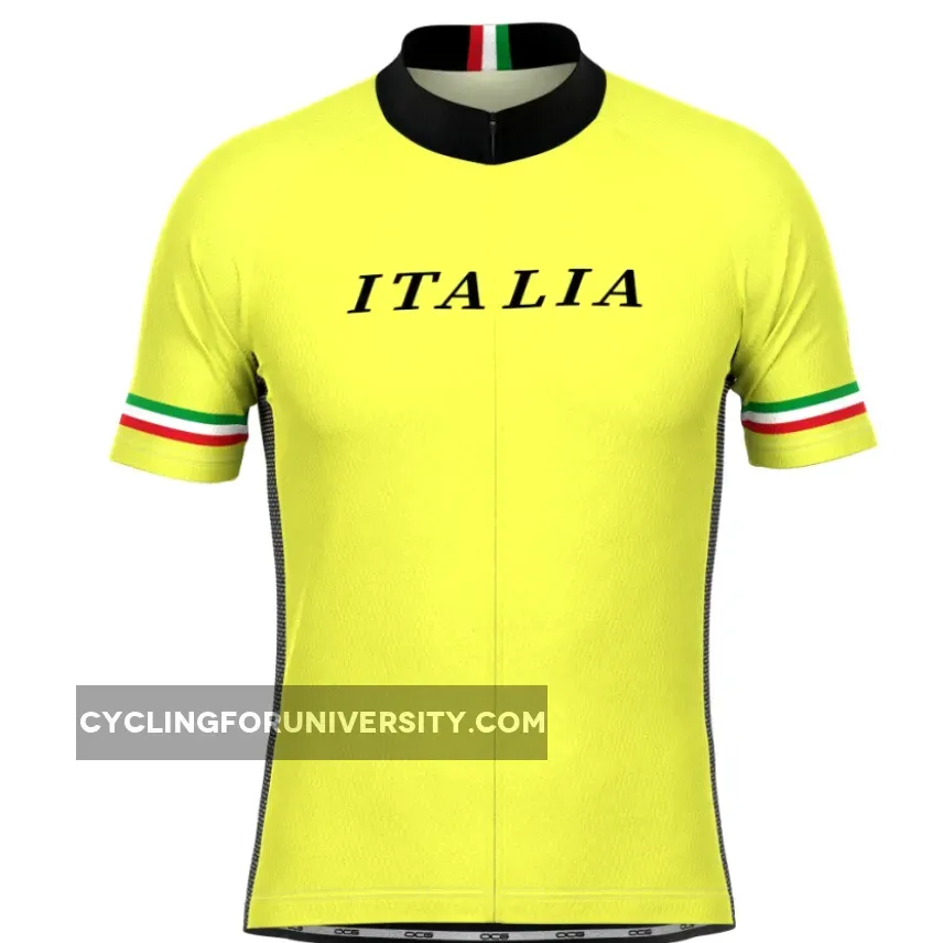 Men's High Visibility Italia Short Sleeve Cycling Jersey / Cycling Jersey Italia