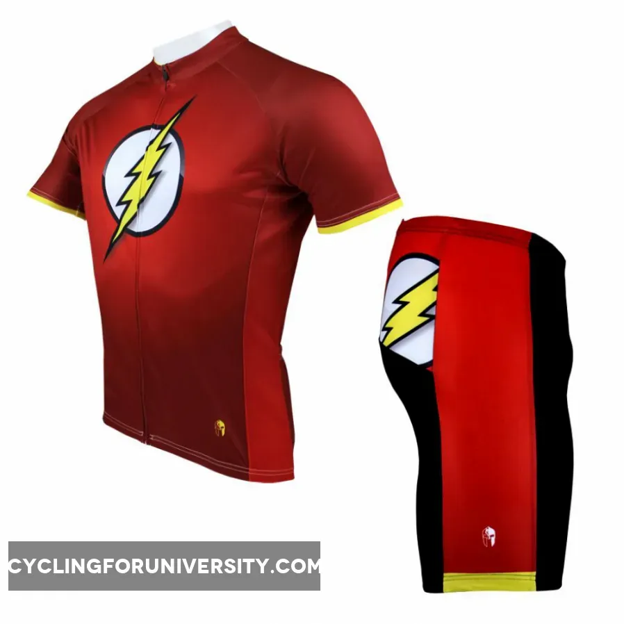 The Flash Cycling Jerseys Super Hero Men's Short/Long-sleeve Cycling JerseyNO.038