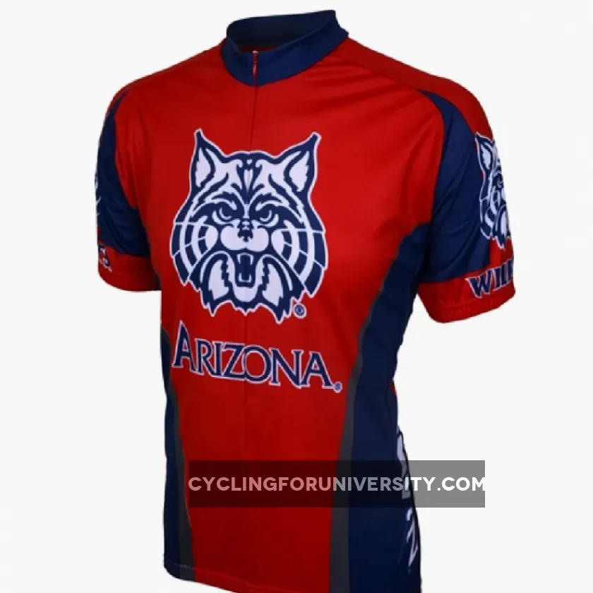 University of Arizona Wildcats 3/4 zip Men's Short Sleeve Cycling Jersey, Uofa Jerseys