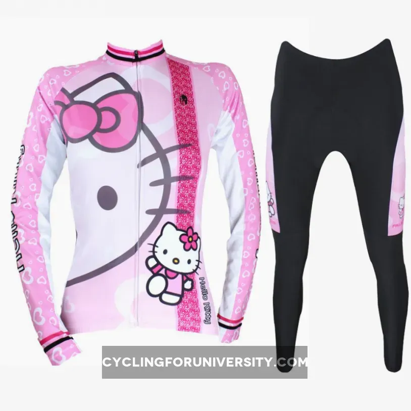 HELLO KITTY Women's Cycling Suit/Jersey T-shirt Summer Pink Kit NO.022