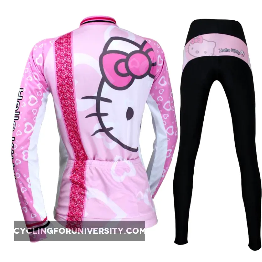 HELLO KITTY Women's Cycling Suit/Jersey T-shirt Summer Pink Kit NO.022