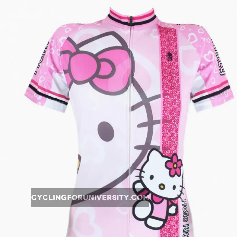 HELLO KITTY Women's Cycling Suit/Jersey T-shirt Summer Pink Kit NO.022