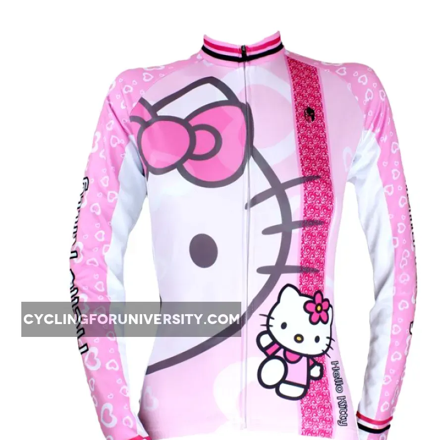 HELLO KITTY Women's Cycling Suit/Jersey T-shirt Summer Pink Kit NO.022