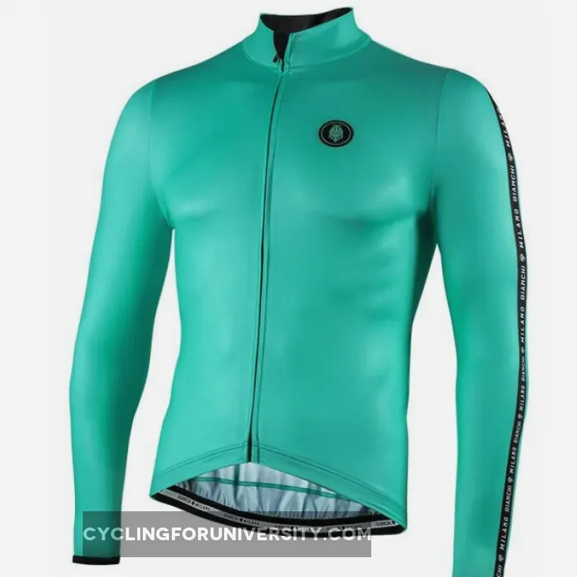 Bianchi Milano Valfurva Celeste Green Long Sleeve Jersey,