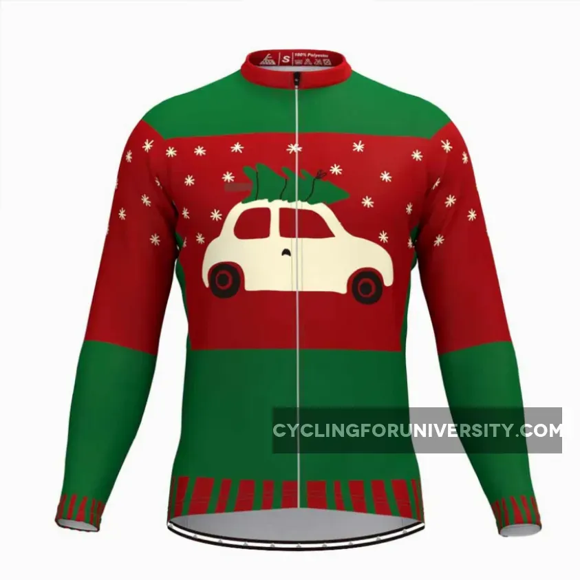 Christmas Tree Ugly Sweater LS Cycling Jersey Green To Buy