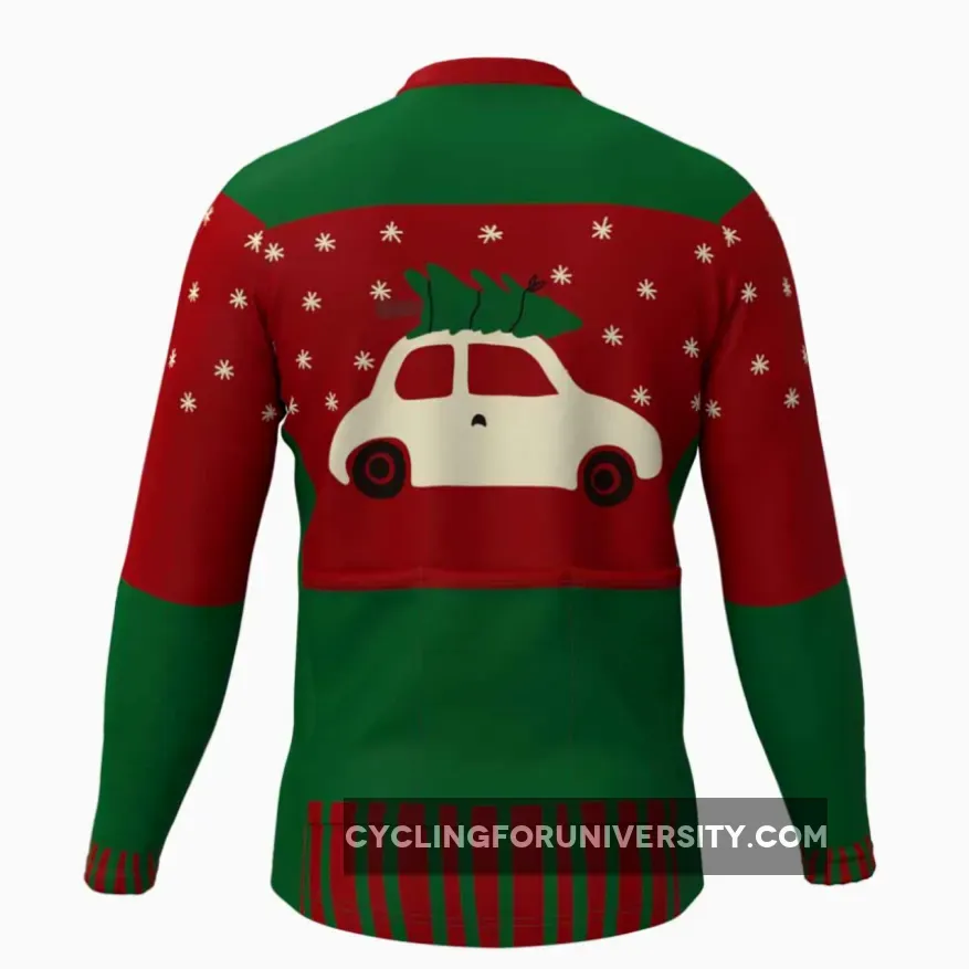 Christmas Tree Ugly Sweater LS Cycling Jersey Green To Buy