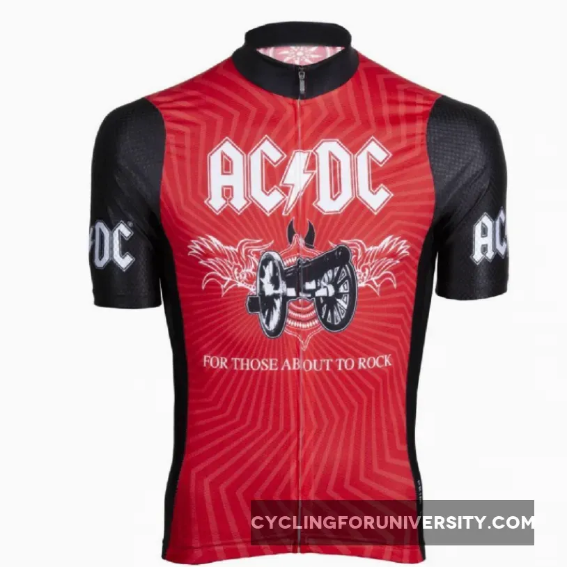Primal Wear AC/DC For Those About to Rock Men's Full zip Helix Cycling Jersey ACF1J03M_M