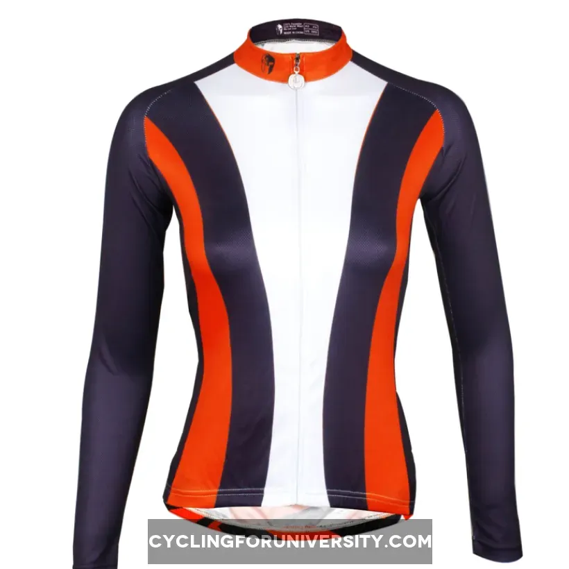 Red-collar Women's Long-Sleeve Cycling Jersey Red-collar MTB Jerseys 736