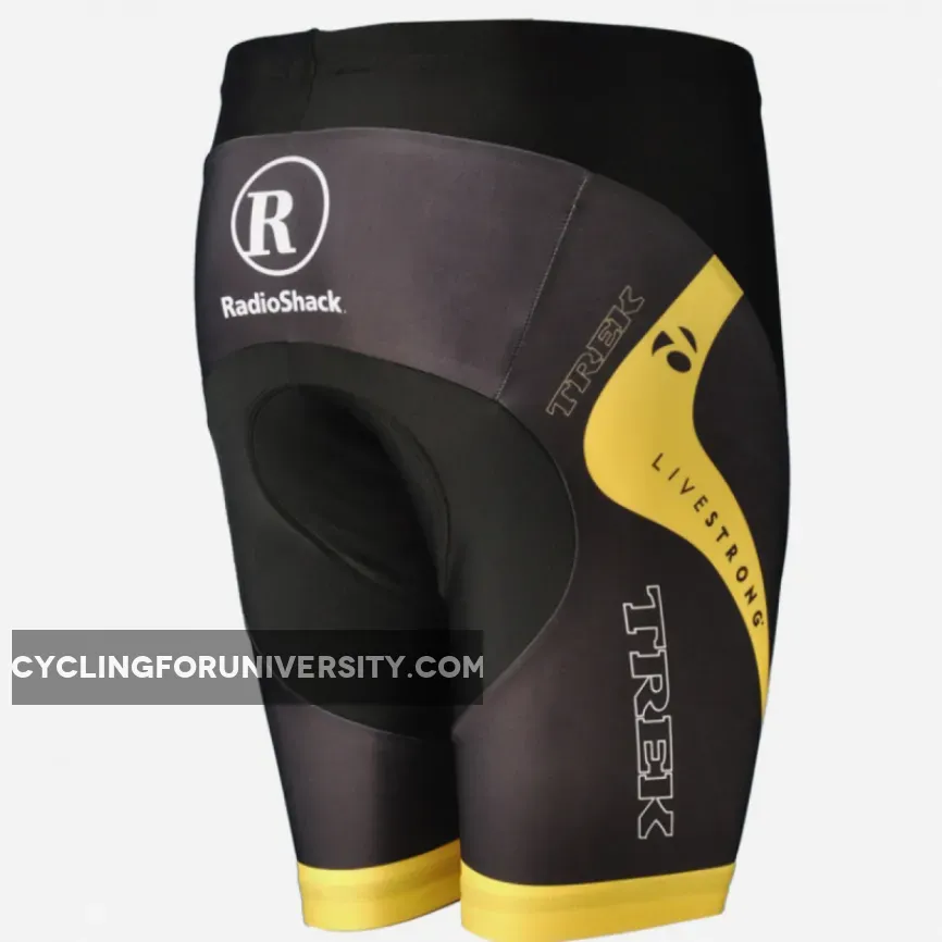 2011 RADIOSHACK BLACK/yellow CYCLING - cycling shorts