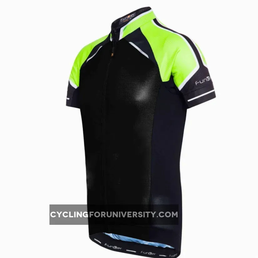 FunKier Alberi Full Zip Short Sleeve Men's Cycling Jersey J790BK-2