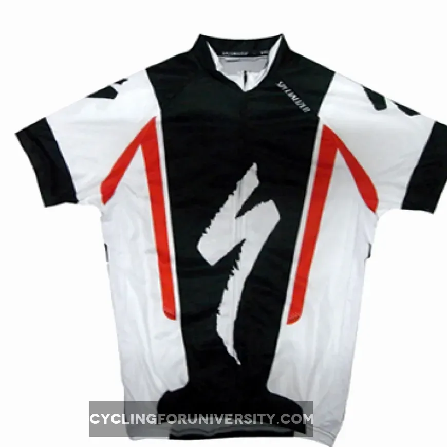 2011 SPECIAZLIZED BLACK/WHITE SHORT SLEEVE CYCLING JERSEY