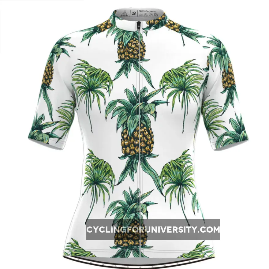 Women's Pineapple Print Aloha Hawaiian Cycling Jersey
