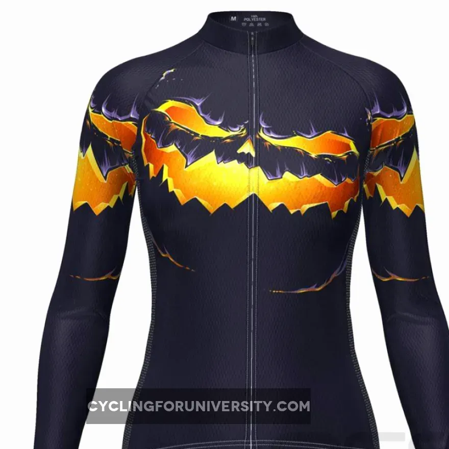 Women's Purple Pumpkin Eater Long Sleeve Cycling Jersey