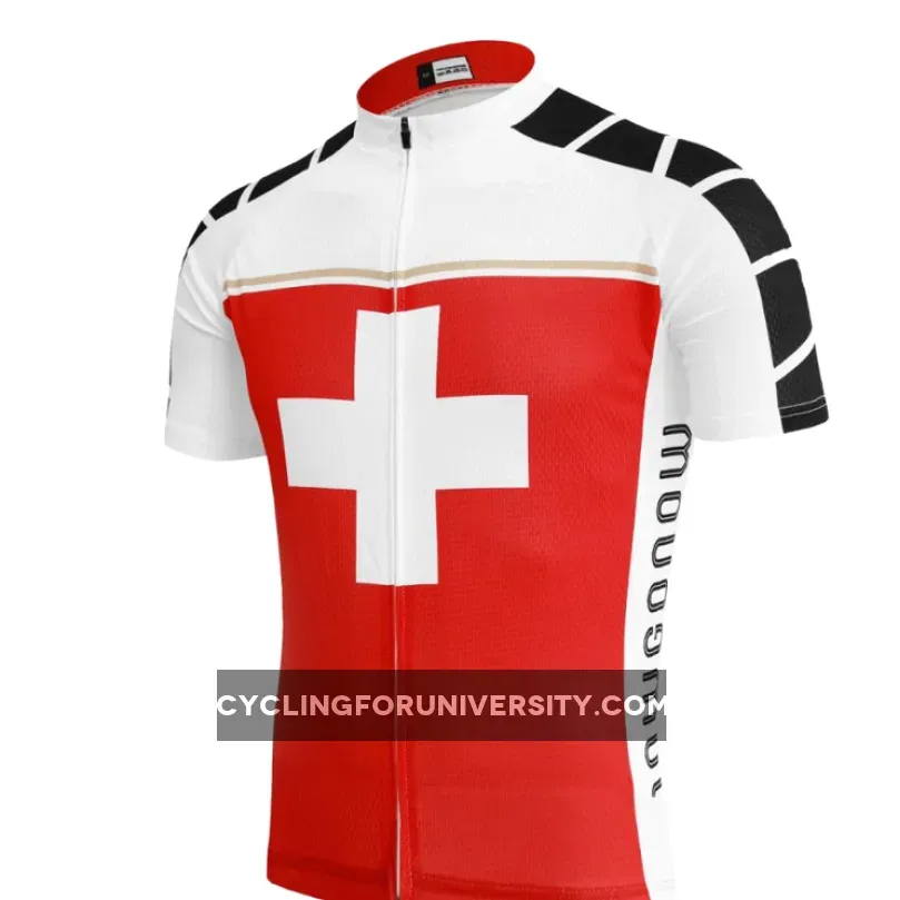 Switzerland Flag Men's Cycling Jerseys Red White Brand New