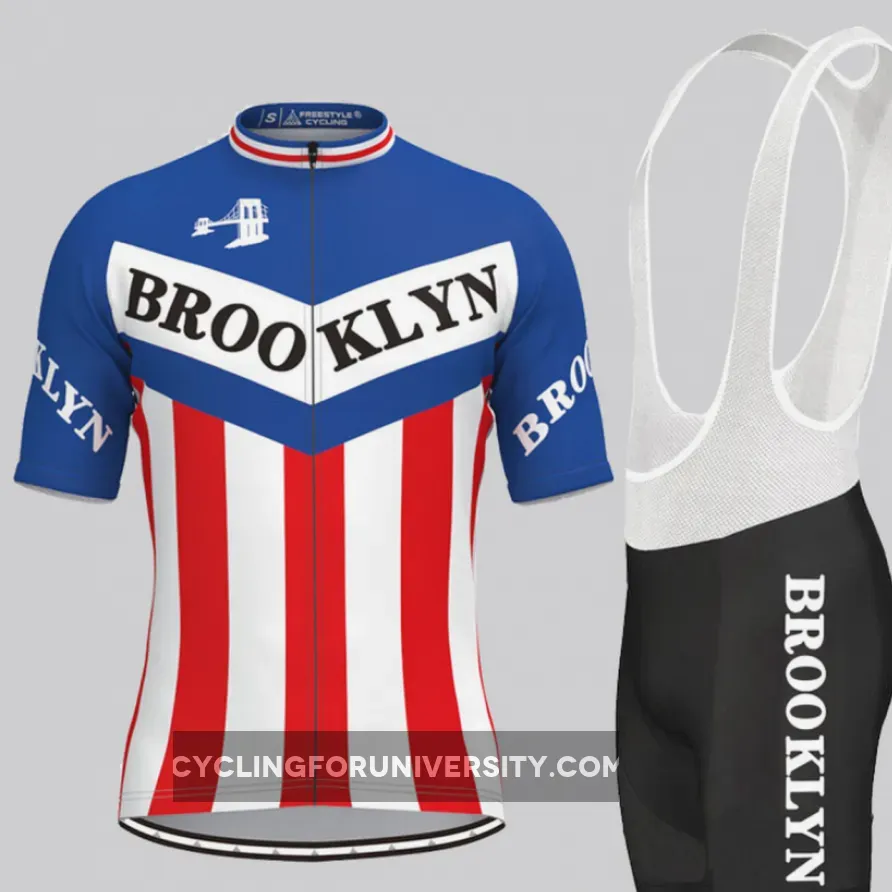 Retro Brooklyn Team Men's Cycling Kit Blue Red Restock