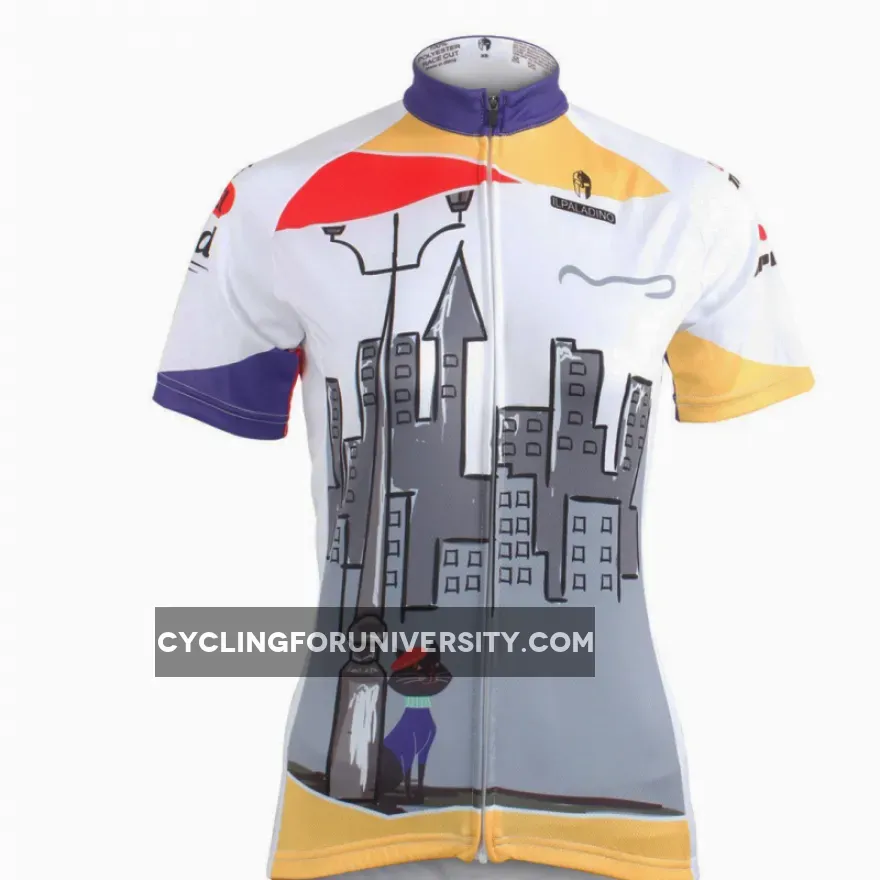 Ilpaladino City& Black Cat Women's Quick Dry Short-Sleeve Cycling Jersey Biking Shirts Breathable Summer Apparel Outdoor Sports Gear Wear NO.601