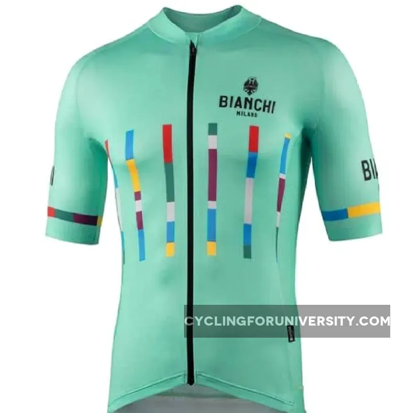 Nalini 2021 Bianchi Milano Fanaco Short Sleeve Cycling Jersey Celeste