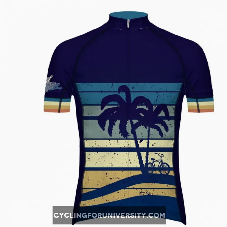 Primal Wear Beachy Keen Men's Full Zip Evo 2.0 Race Fit Cycling Jersey #Primal Wear Jersey