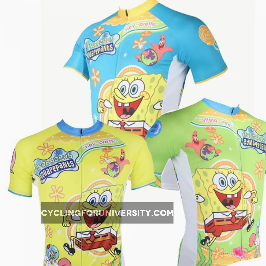 SpongeBob SquarePants Gary Patrick Star Sandy Cheeks Men's Cycling Jersey Summer T-shirt