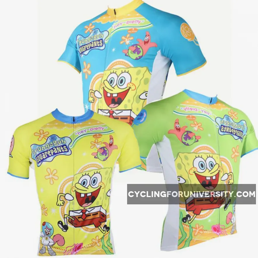 SpongeBob SquarePants Gary Patrick Star Sandy Cheeks Men's Cycling Jersey Summer T-shirt