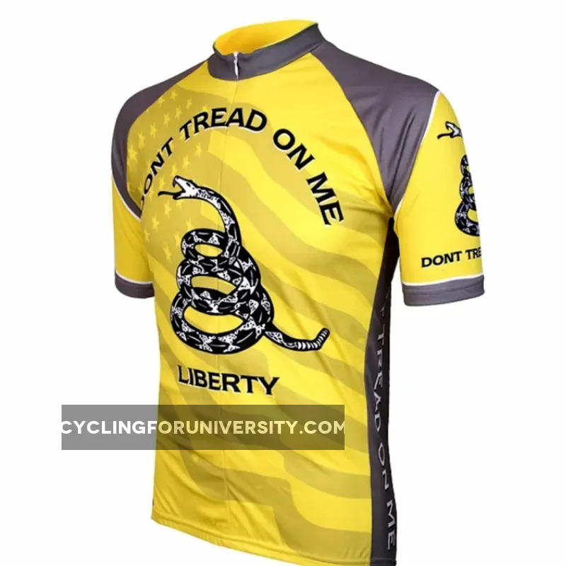 Don't Tread on Me Men's Full Zip Short Sleeve Cycling Jersey