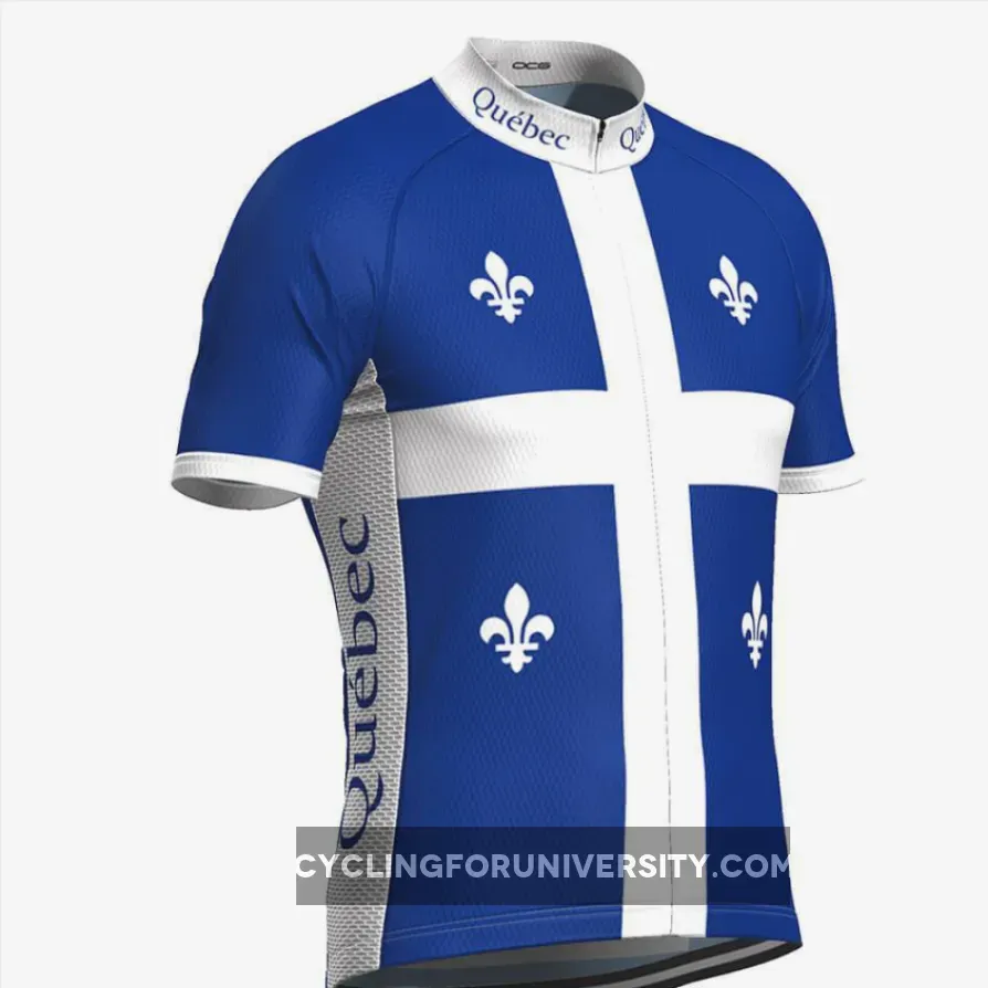 Men's Quebec Flag Short Sleeve Cycling Jersey #Short Quebec